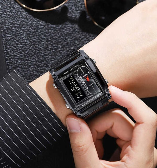 SKMEI 1868 Fashion  Analog Digital Wrist Watch( Black) - Image 4
