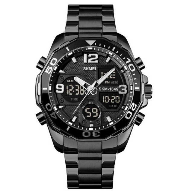 Skmei 1649 Mens Watches Analog Quartz Business Classic Watch OEM (BLACK)