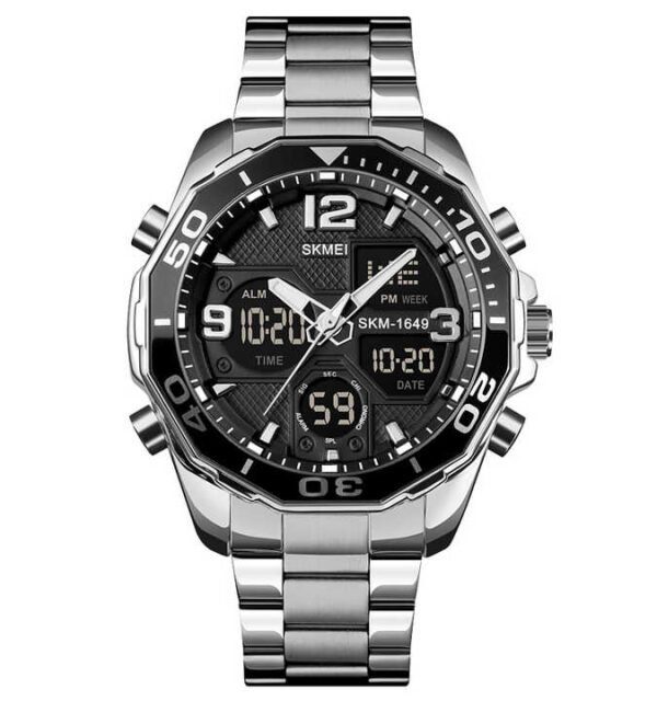 Skmei 1649 Mens Watches Analog Quartz Business Classic Watch OEM (SILVER)