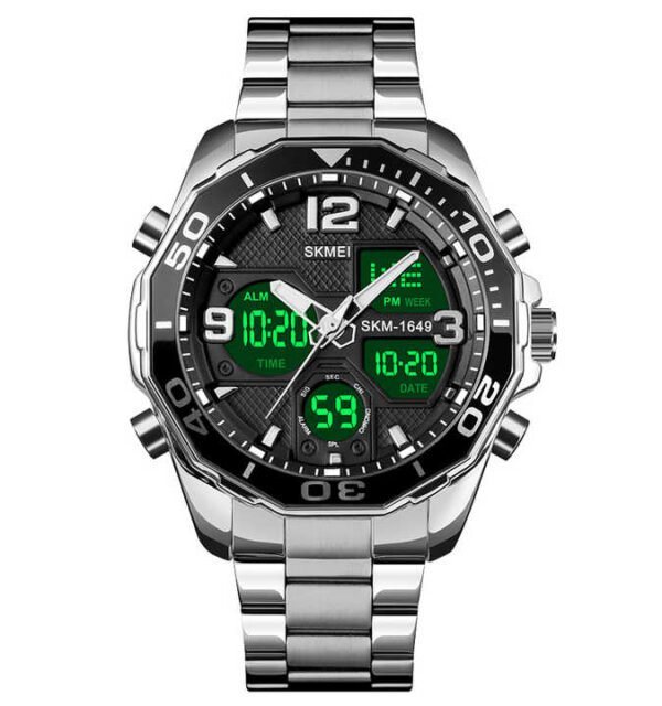 Skmei 1649 Mens Watches Analog Quartz Business Classic Watch OEM (SILVER) - Image 2