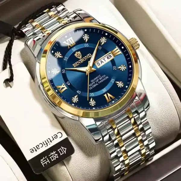 BINBOND 7169 Men Luxury Watch (t-Blue)