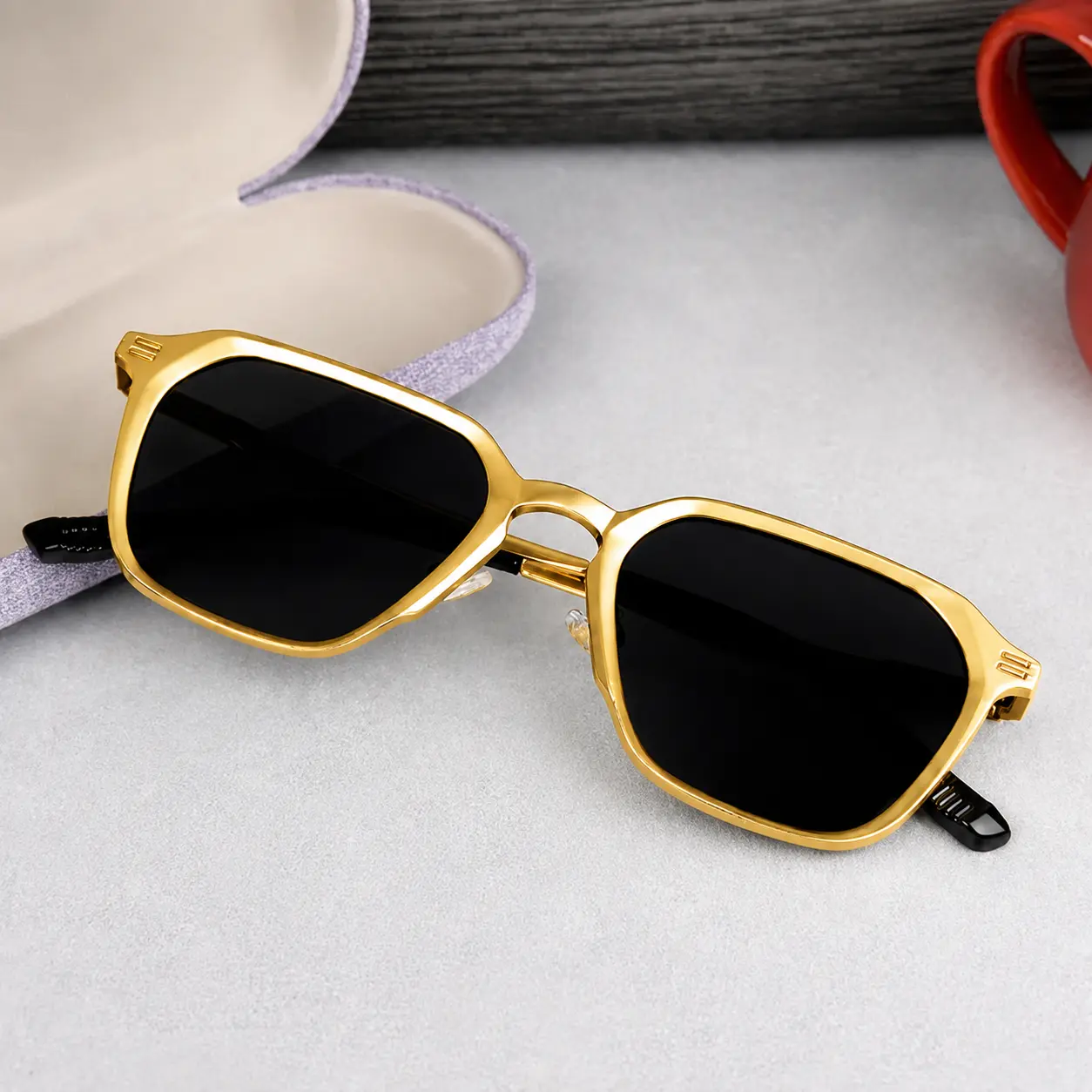 Dior Men UV400 Sunglasses (Gold)