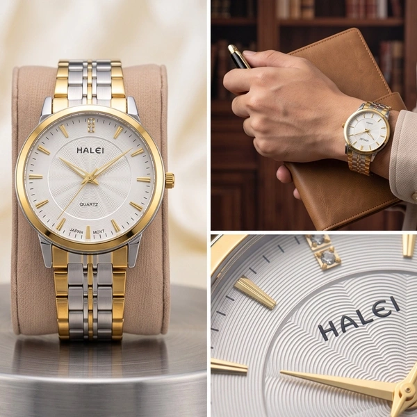 Helei 552M Japan Quartz Watch (Two-tone-w) - Image 2